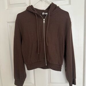 Brown H&M zip up hoodie